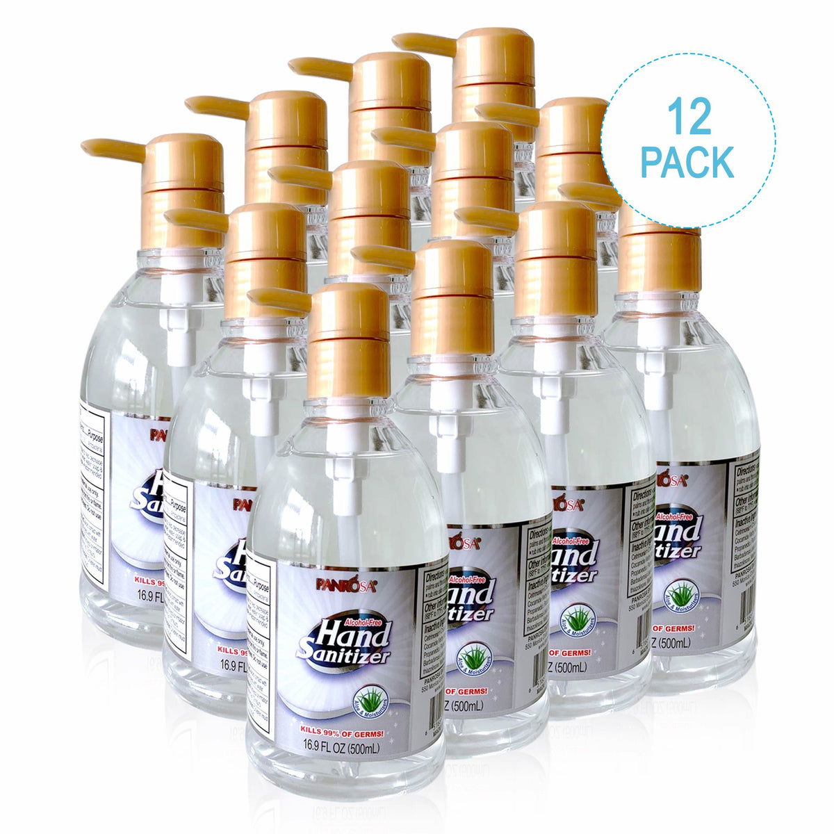 Made in USA - PANROSA Anti-Bacterial Alcohol-Free Hand Sanitizers 16.9oz | ( 500ml ...