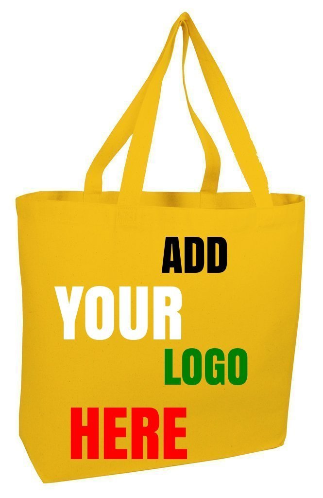 Custom Jumbo Canvas Tote Bag Web Handles | BAGANDCANVAS.COM