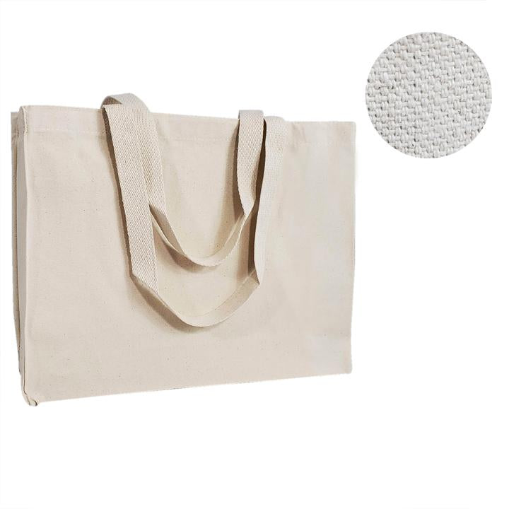 Canvas Full Gusset Horizontal Tote Bag - TF275