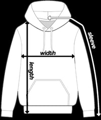 ovrsze hoodie sizing chart diagram