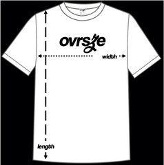 ovrsze t shirt sizing chart diagram