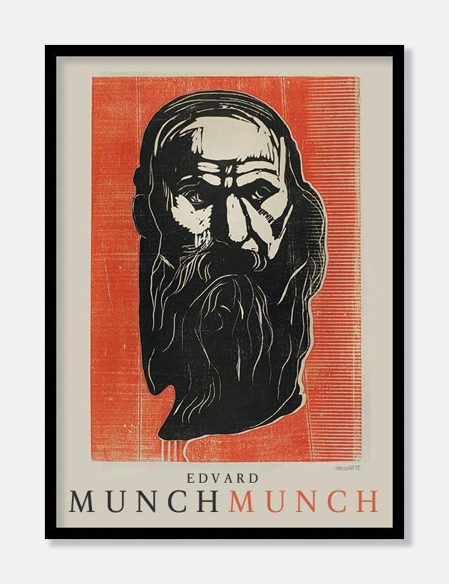 Plakat Edvard Munch Gammel mand med skæg