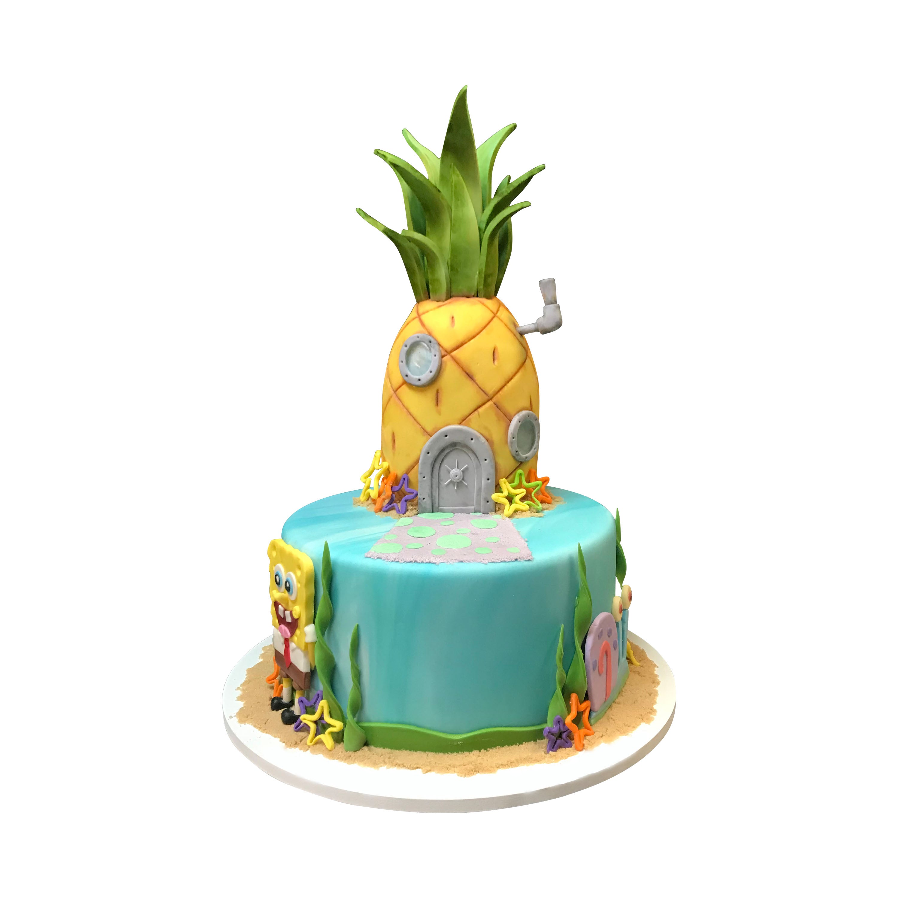 Pineapple Shape Cake - made from 2 round 8-inch cakes | Fun cake decorating  ideas, Pineapple birthday party, Pineapple birthday