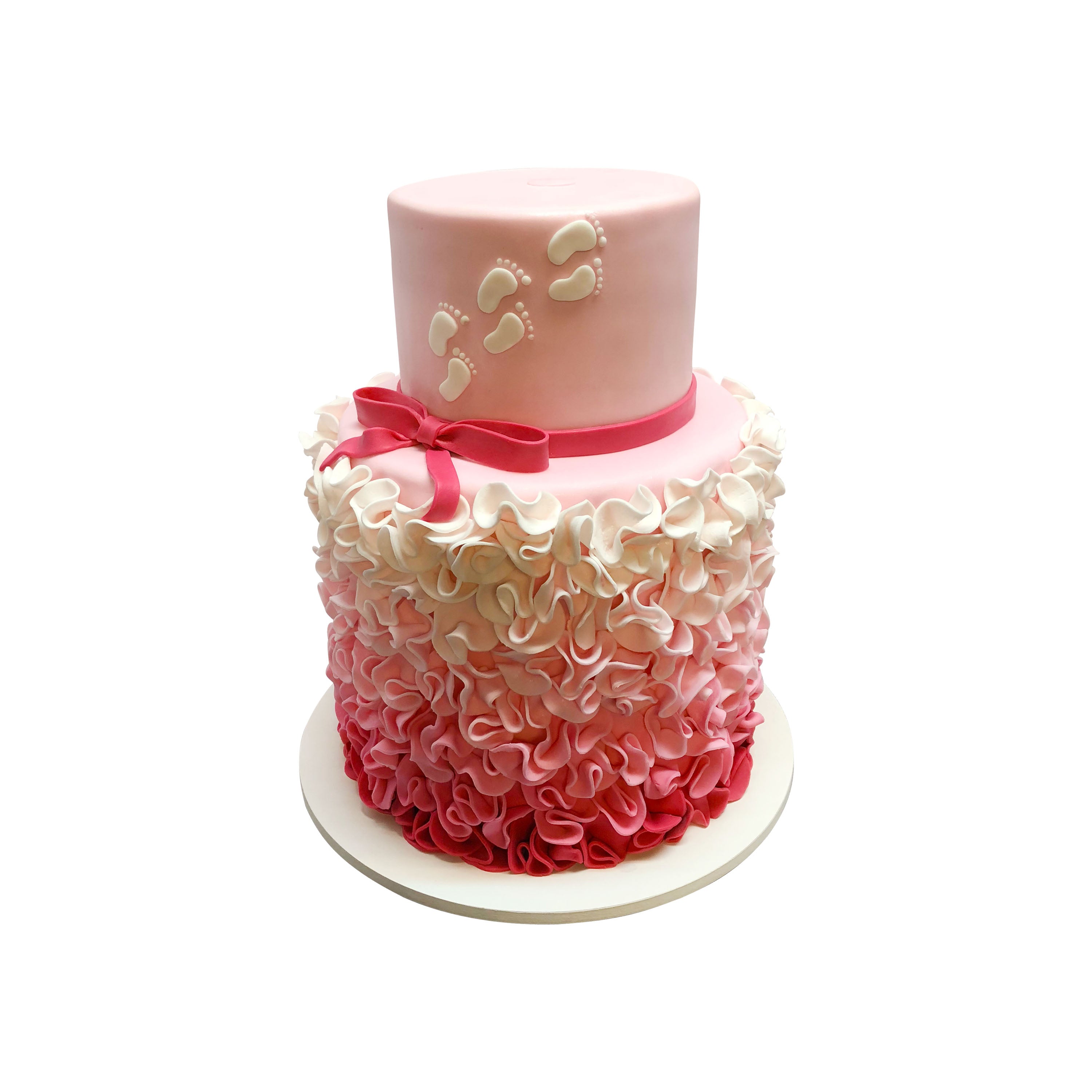 Pink Ombre Ruffle Cake | The Cake Blog
