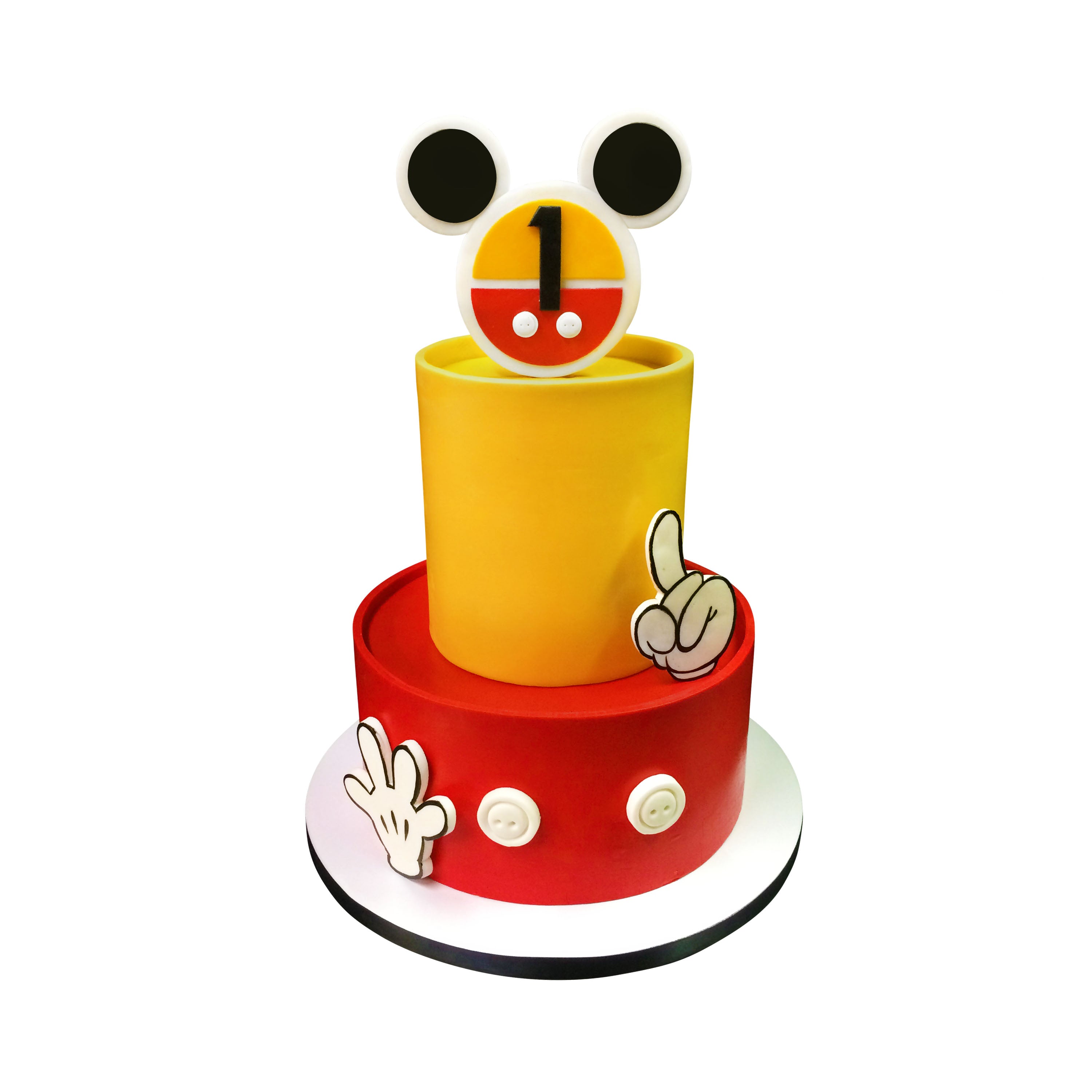 A cute & simple Mickey Mouse cake - Wilma's Cake Creations | Facebook