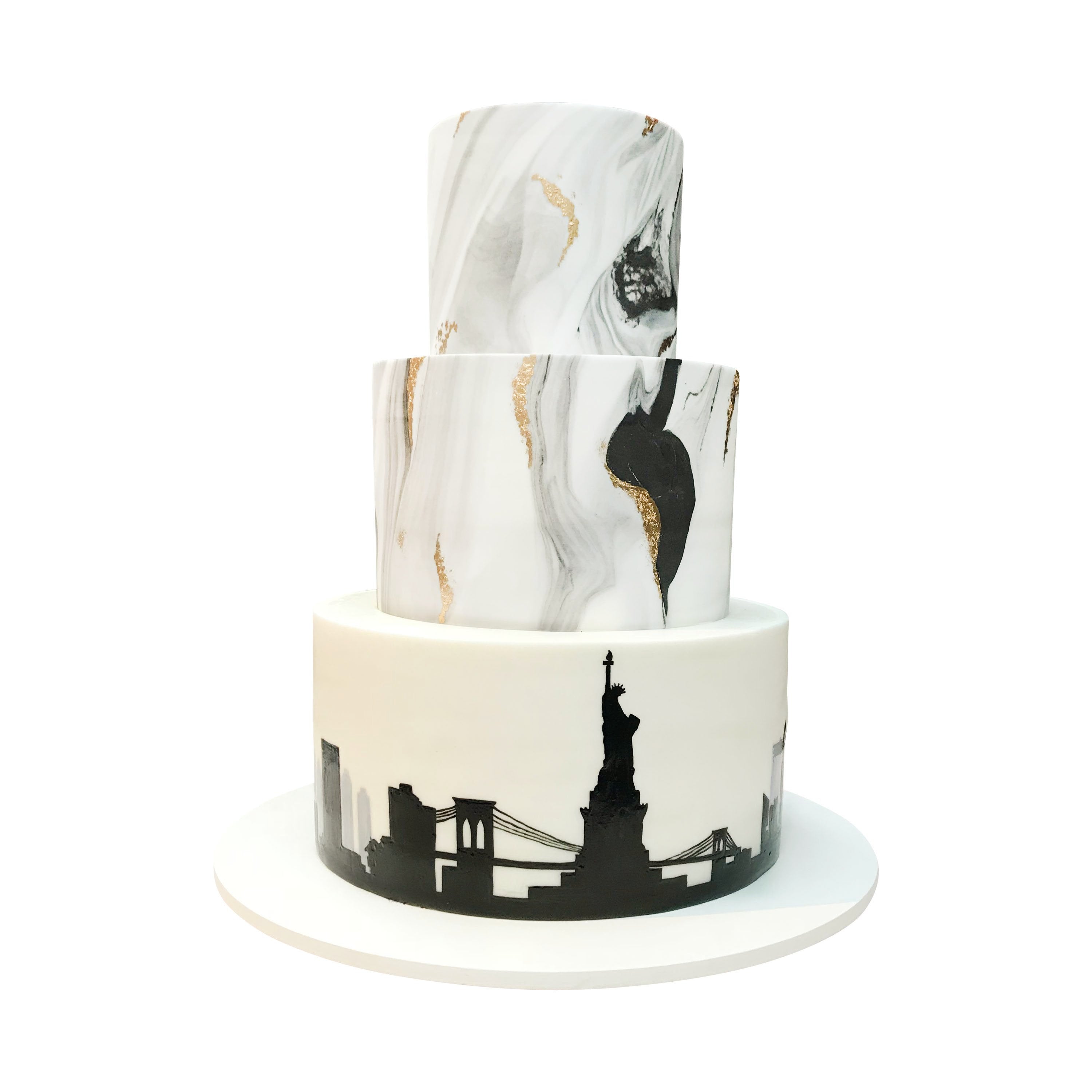 100420 Marbled Skyline Cake Wedding