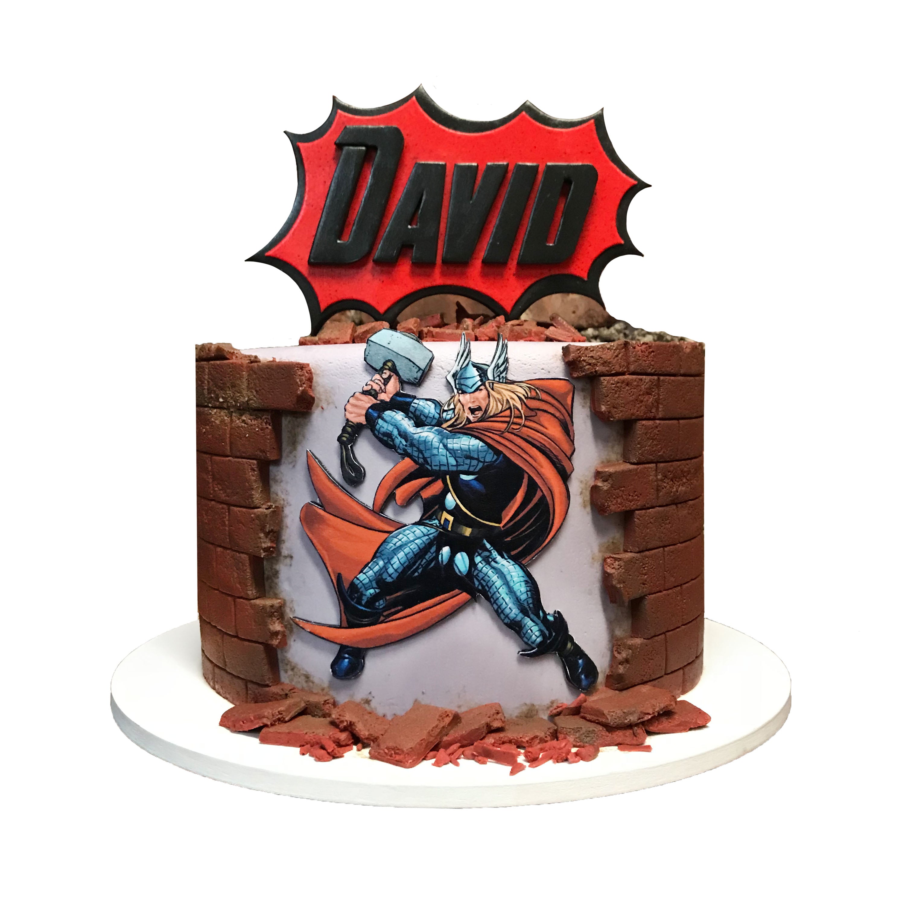 Thor's stormbreaker Vs captain Americas shield | Avenger cake, Cake, Tigre