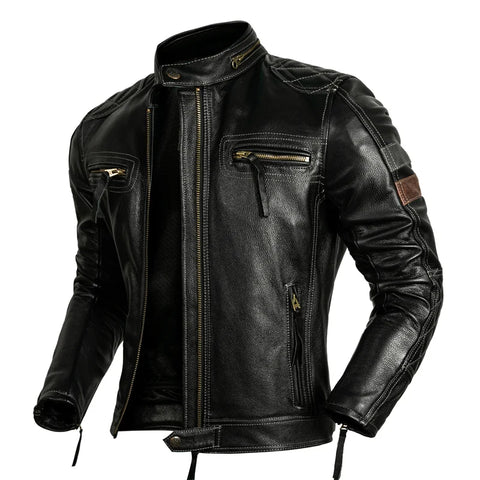 Blouson en cuir de vachette pour motard et biker