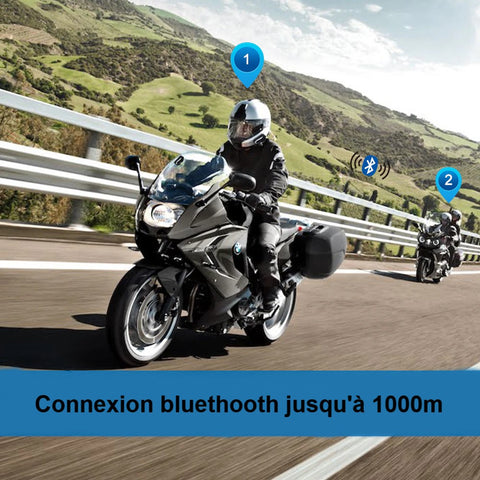 intercom moto connexion 1000m