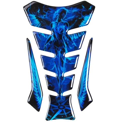 Protege reservoir moto femme electrique bleu