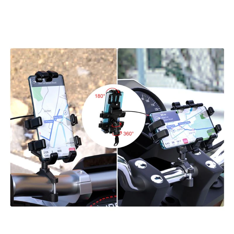 Support de téléphone cellulaire universel moto téléphones guidon Mount  +Chargeur USB - Chine Chargeur USB, chargeur de voiture de socket socket