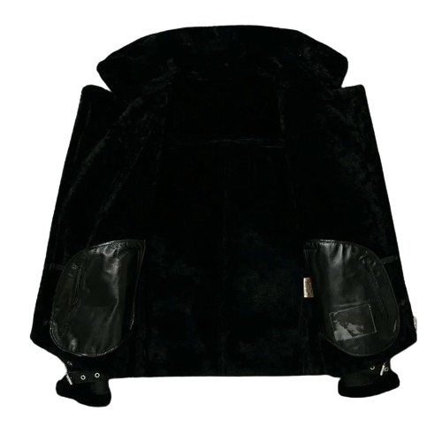 Veste-biker-fourrure-noire-epaisse-et-chaude-interieur