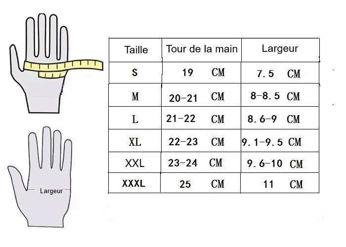 choisir sa taille de gants de moto