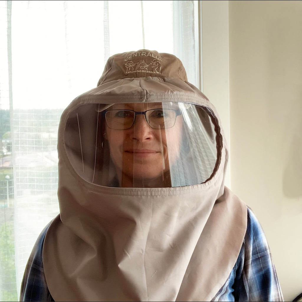 hoodie with face shield