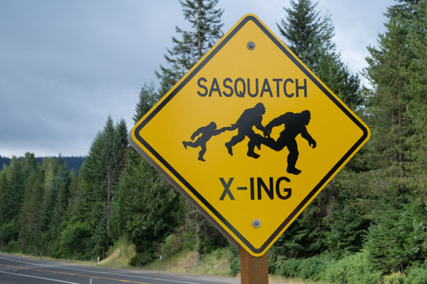 Sasquatch crossing sign