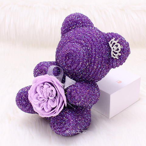 rose bear purple