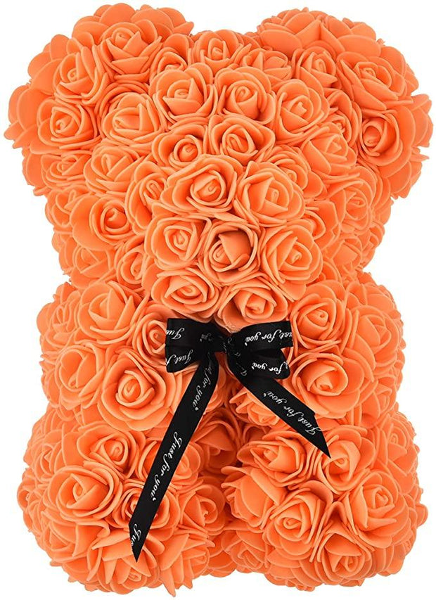 orange rose bear