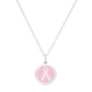 MINI PINK RIBBON CHARM sterling silver with rhodium plate