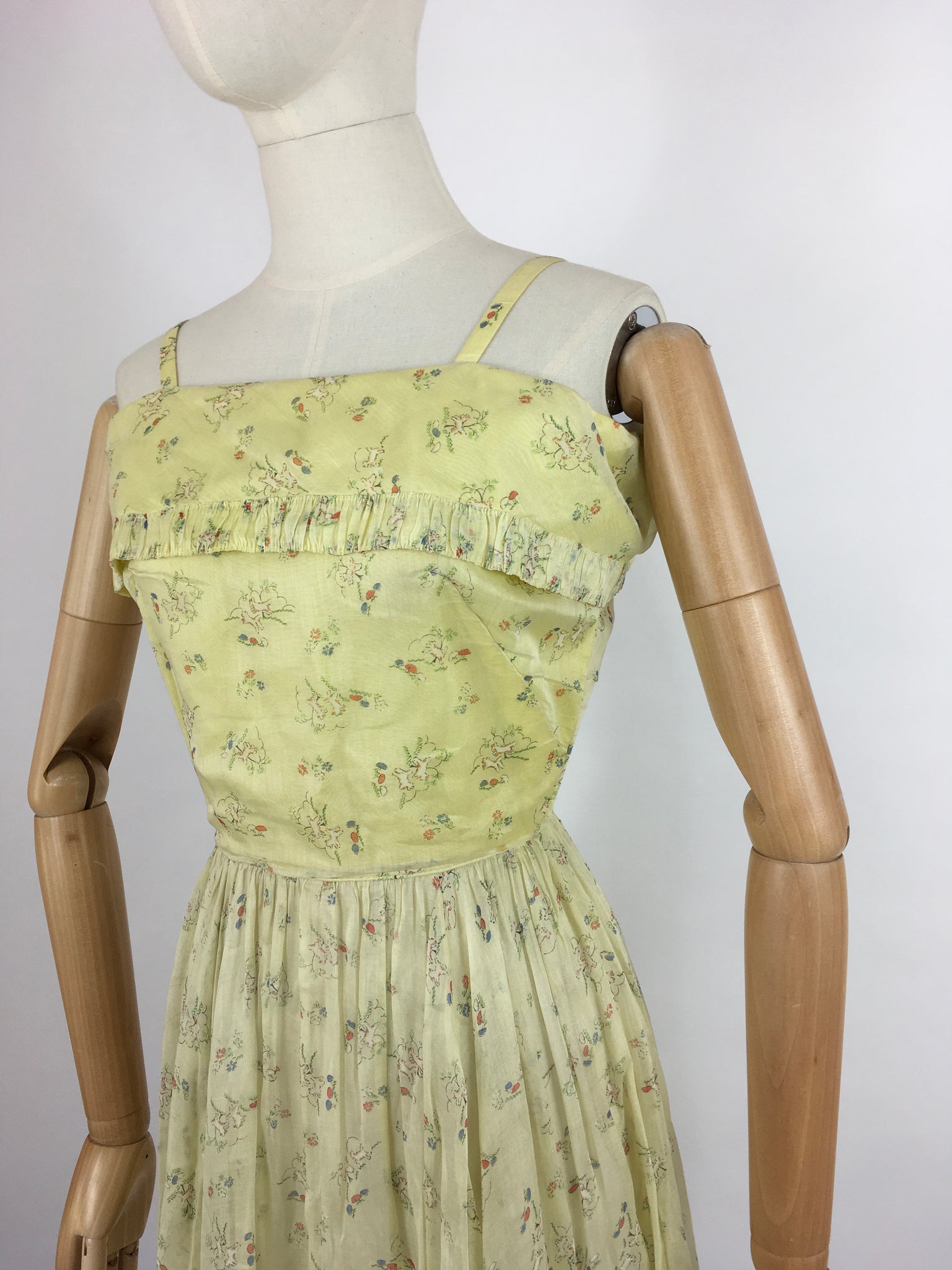 Original 1930s Sundress - In an Amazing Novelty Print Featuring Leapin ...