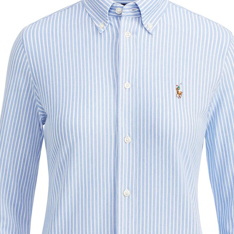 ralph lauren striped oxford shirt