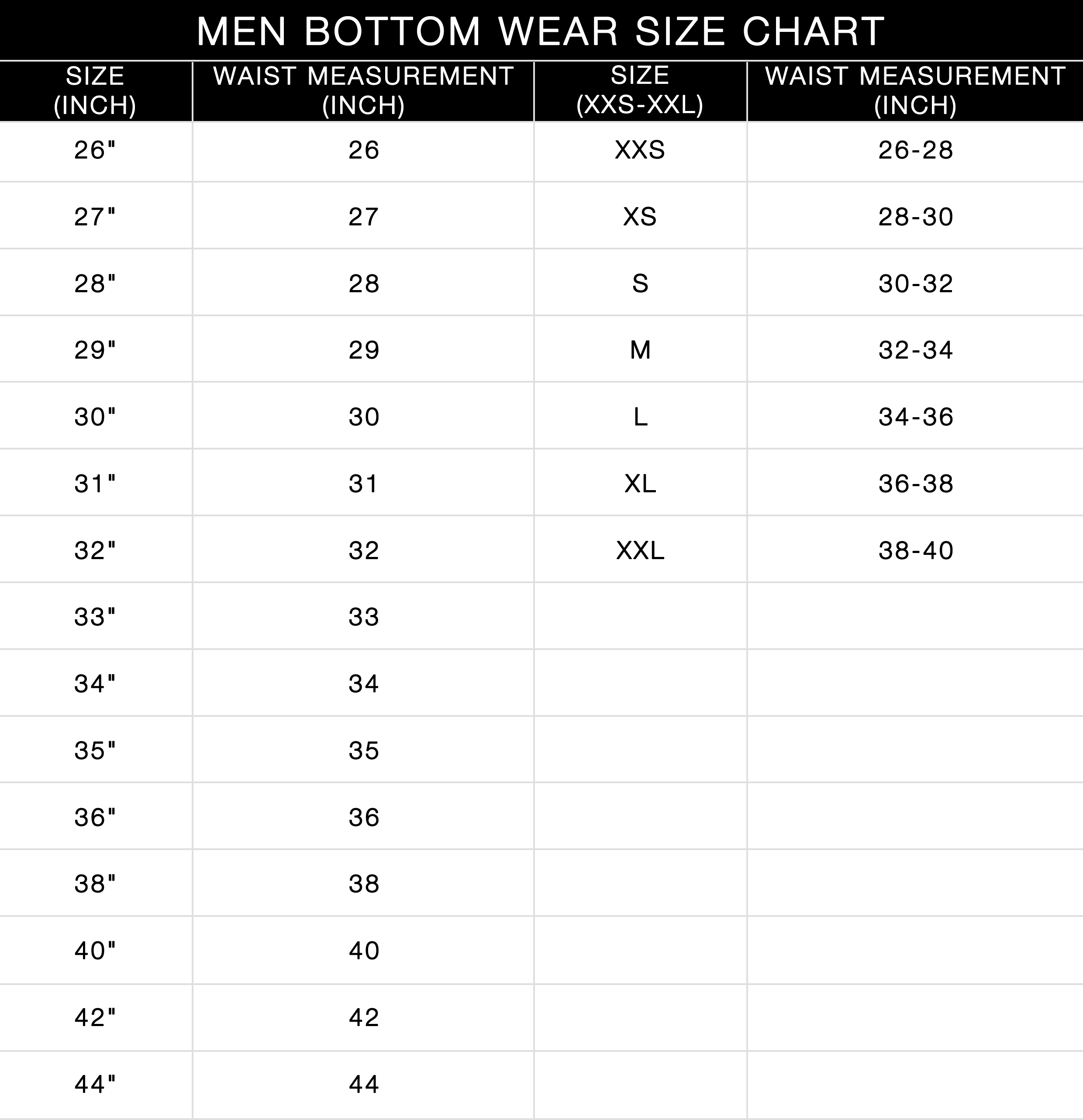 hugo boss size chart mens