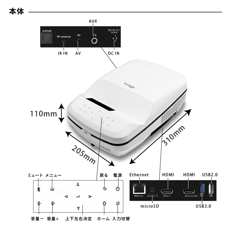 FunLogy Air / 超短焦点プロジェクター