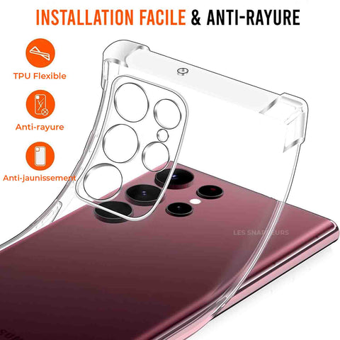 Samsung Galaxy S23 Ultra Meilleure coque de protection avec installation facile et anti rayure