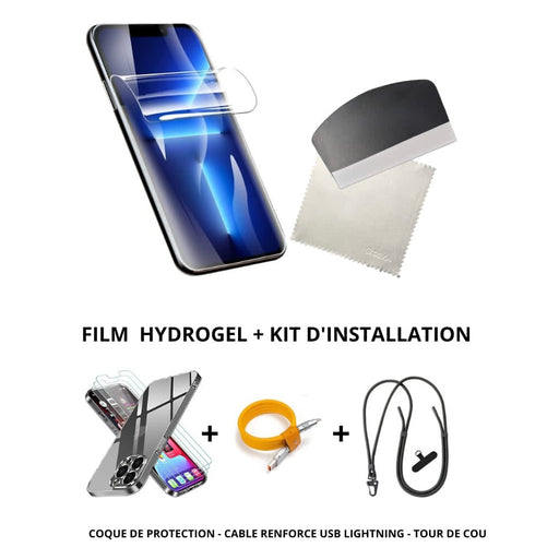 Incassable anti-espion pour iPhone 15 pro max avec guide d'installation