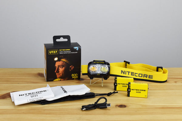 Nitecore UT27 White and Red Light LED Rechargeable Headlamp (Pro Package) (800 Lumens)