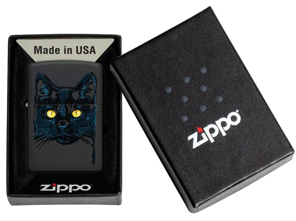 Zippo Animal 48491 Black Cat Design Lighter