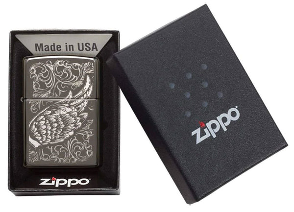 Zippo Flower 29881 Filigree Flame and Wing Design Lighter