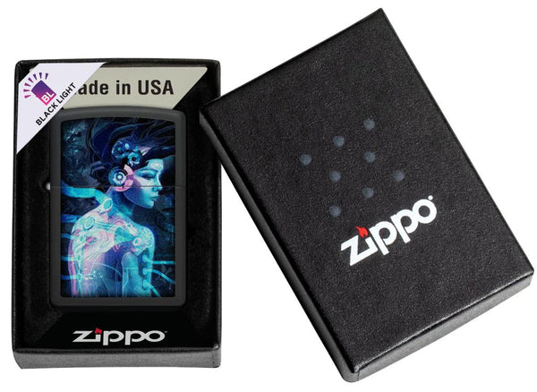 Zippo Matte 48517 Cyber Woman Design Lighter