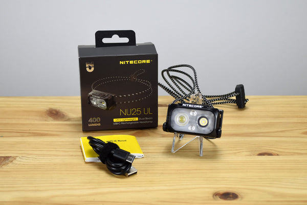 Nitecore NU25 UL Spotlight + Floodlight Rechargeable Headlamp (400 Lumens)