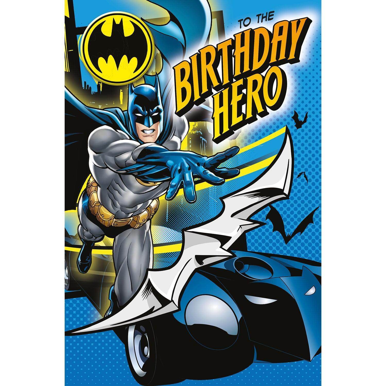 Batman Birthday Card With Badge, Official Product – Danilo Promotions