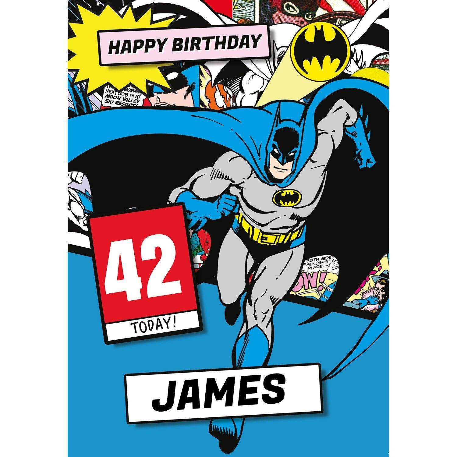 Personalised Batman Birthday Card- Any Name & Age – Danilo Promotions