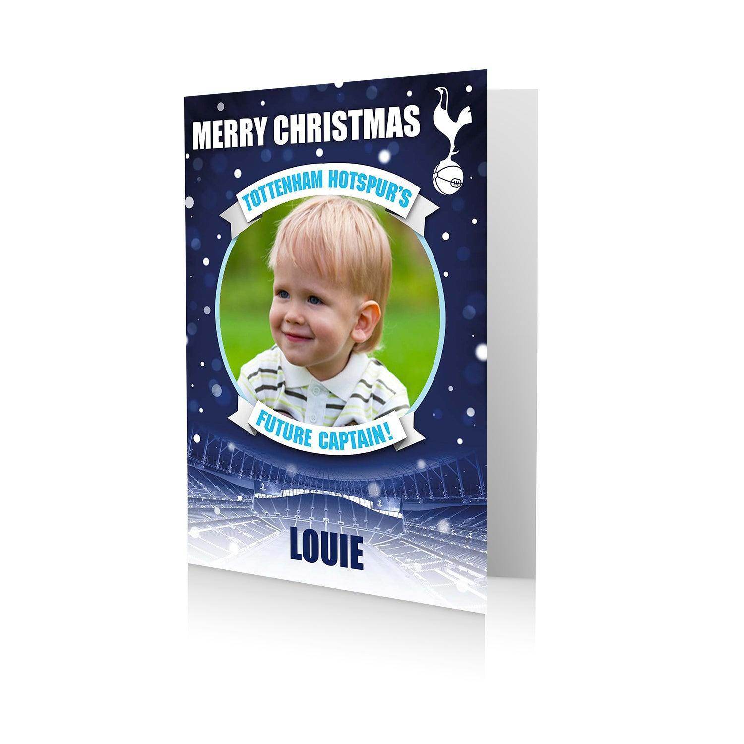 Personalised Tottenham Hotspur Fc Future Captain Christmas Card Any N