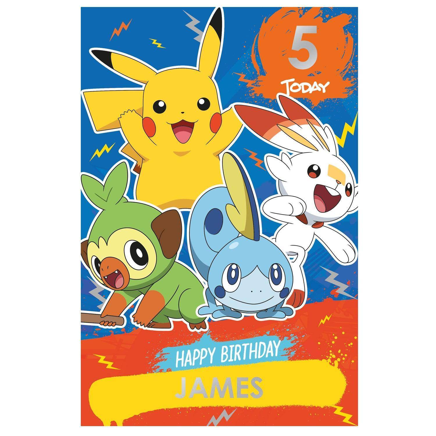 Buy Official Pokémon Happy Birthday Card With Stickers Danilo