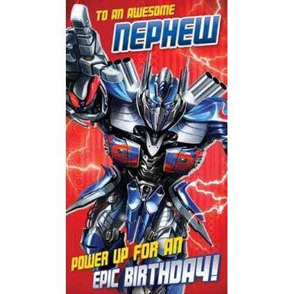 Transformers The Last Knight Nephew Card an Official Transformers Product By Danilo Promotions 