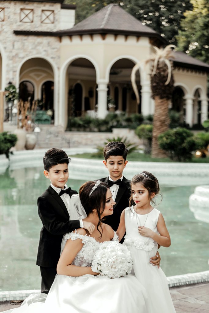 bride with children