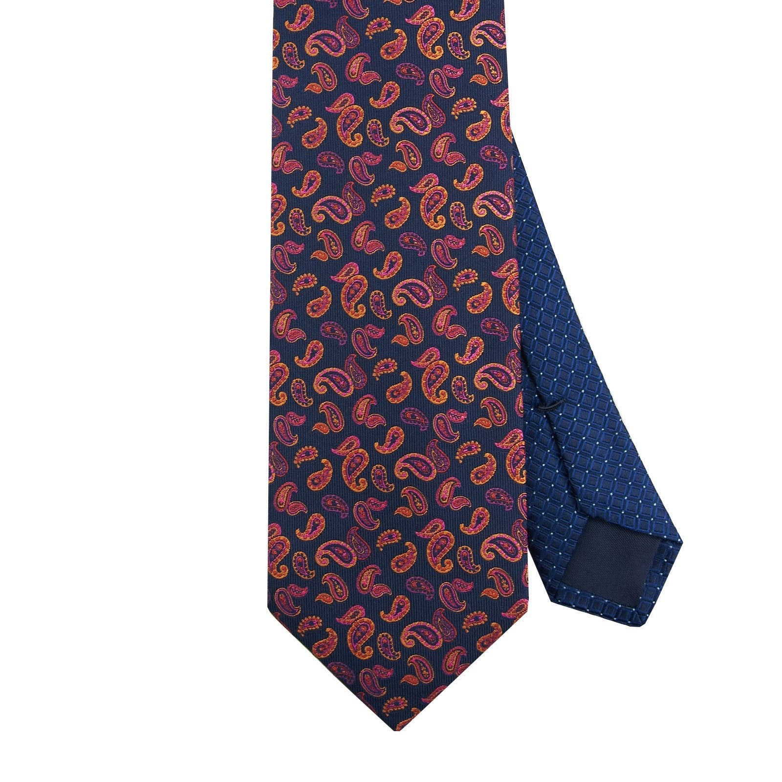 Luxury Orange Paisley Tie - 100% Silk