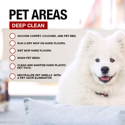 Pet Area Deep Clean Checklist for clean home