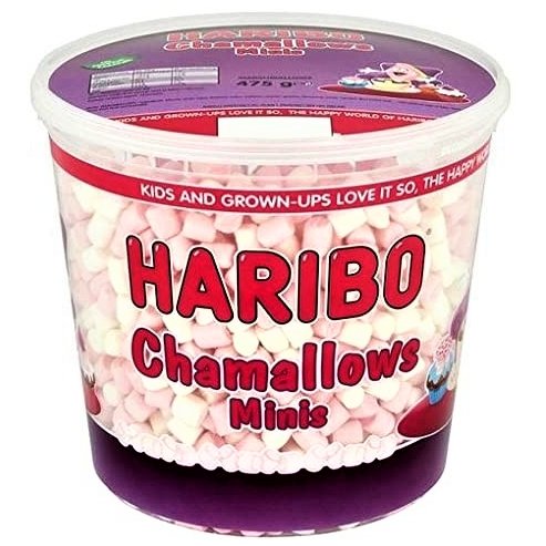 Haribo Chamallows (1kg), White and Pink Mini Mallows