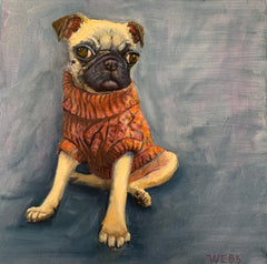 WHimsy Fit Pug on Sports Bra