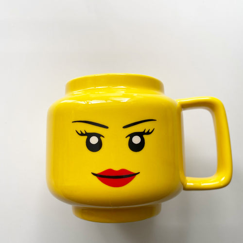 Lego Original Mini Figure Head Yellow Ceramic Mugs Entire