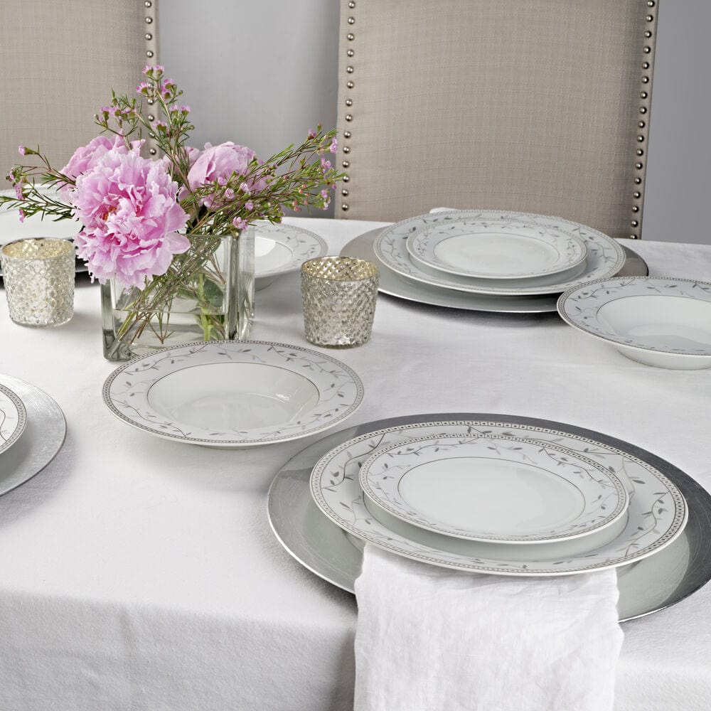 Platinum Vine 32 Piece Dinnerware Set, Service For 8