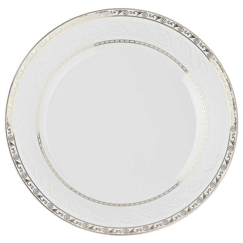 Gold Serif 32 Piece Dinnerware Set, Service For 8