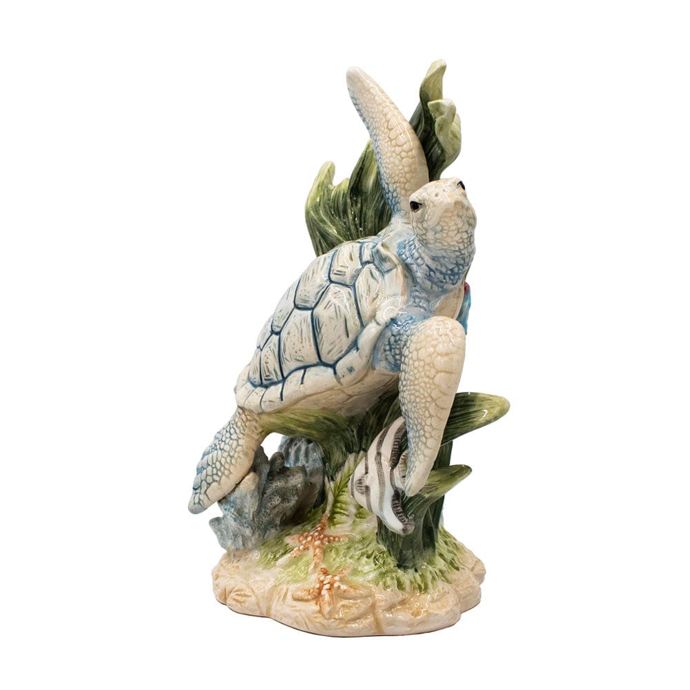 Coastal Home Sea Turtle Figurine 10.25 IN