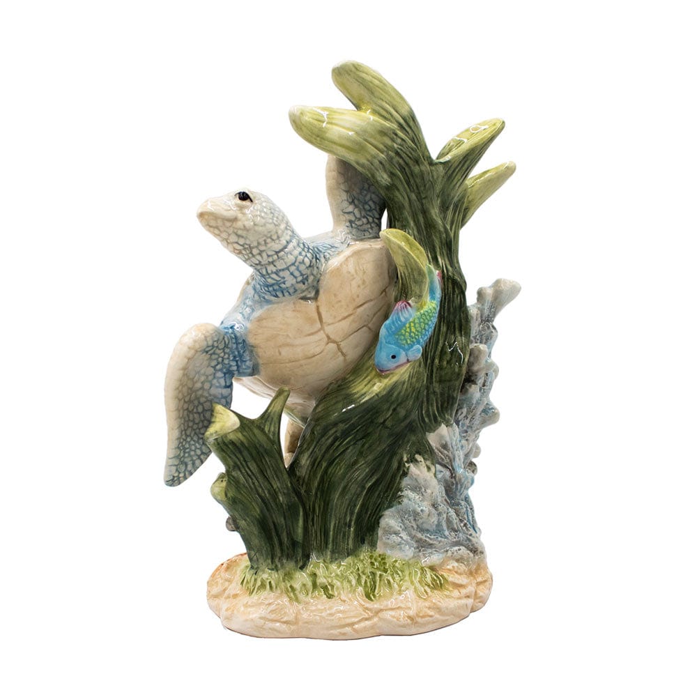 Coastal Home Sea Turtle Figurine 10.25 IN