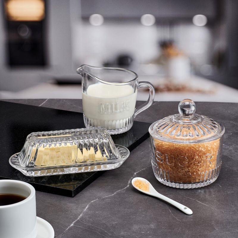Everyday White® Bistro Covered Butter, Sugar And Creamer Hostess Set