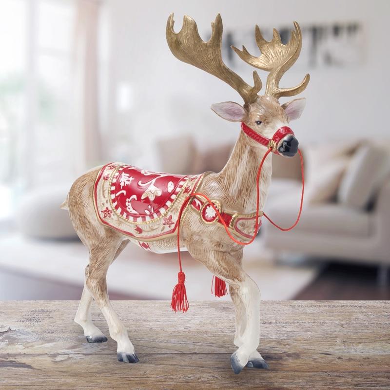 Town And Country Reindeer Figurine, 15 IN